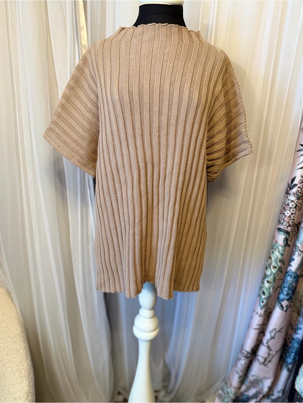 NWT By Together Taupe Ribbed Knit Sweater Size S